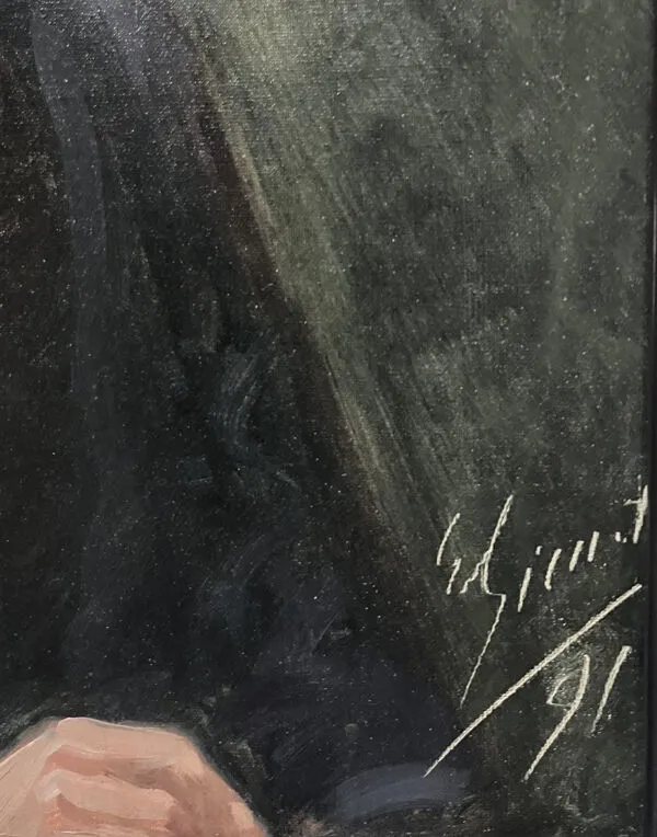 Illustration numéro 2 du produit école Française Du XIXe Siècle, Portrait d'Un Jeune Homme, 1891 Huile Sur Toile