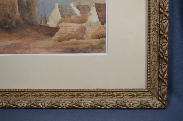 Illustration numéro 2 du produit Ecole Française du début du XXème siècle  « Les ruines »  Aquarelle