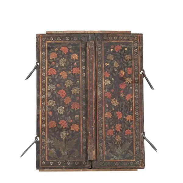 Illustration numéro 2 du produit Ancien volet peint de fenêtre indienne