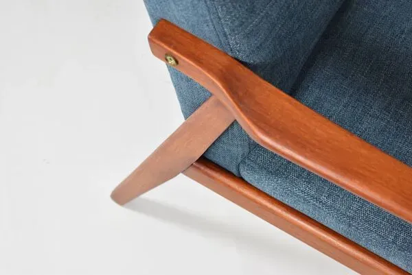 Illustration numéro 2 du produit Fauteuil original « Snieżnik » années 1960, bleu