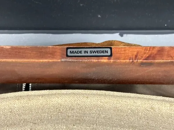 Illustration numéro 2 du produit Fauteuil de salon suédois en cuir et bois courbé par Jan Bengstsson, années 1970