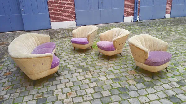 Illustration numéro 2 du produit Fauteuil club arc années 50