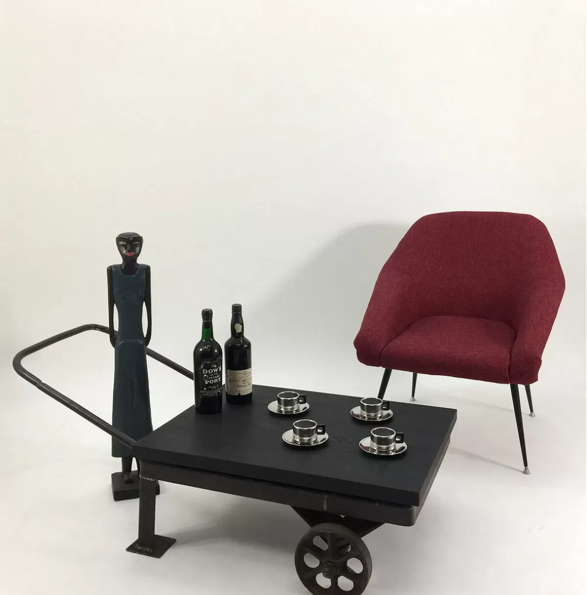 Illustration numéro 2 du produit Table à café industrielle chêne des marais naturels