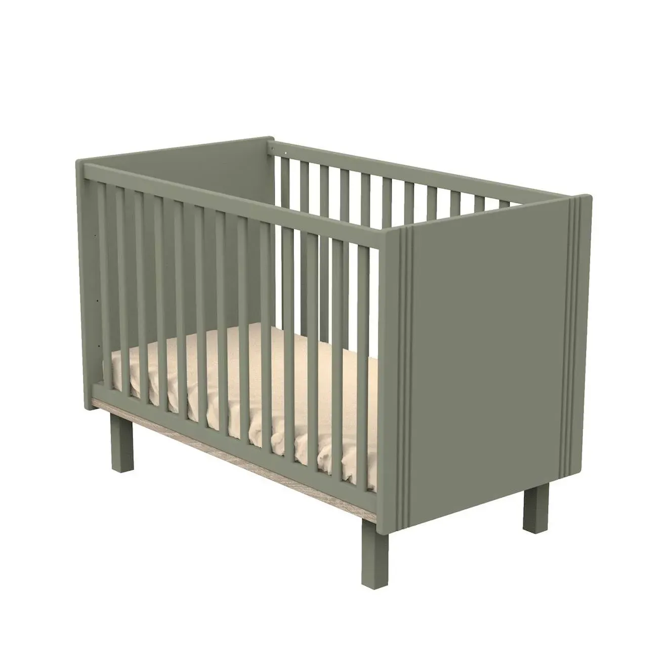 Illustration numéro 2 du produit Lit Bébé À Barreaux - Eleonore Vert