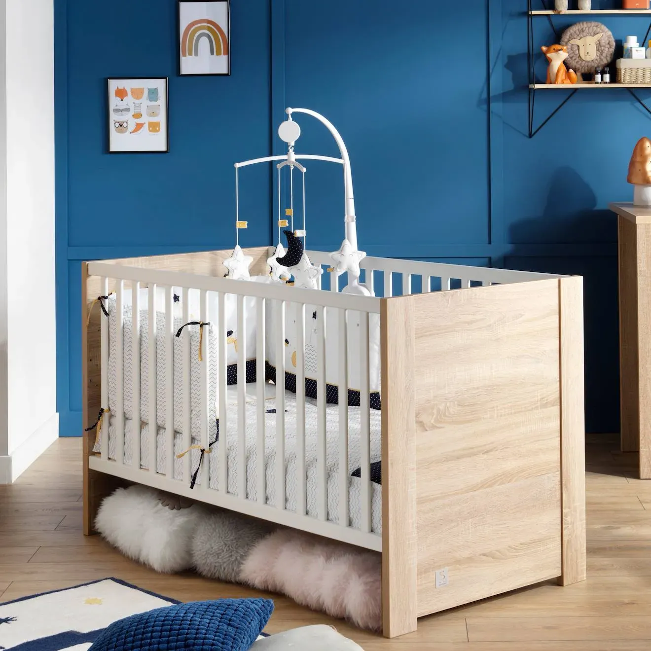 Illustration numéro 2 du produit Lit Bébé Évolutif - Antonin Marron