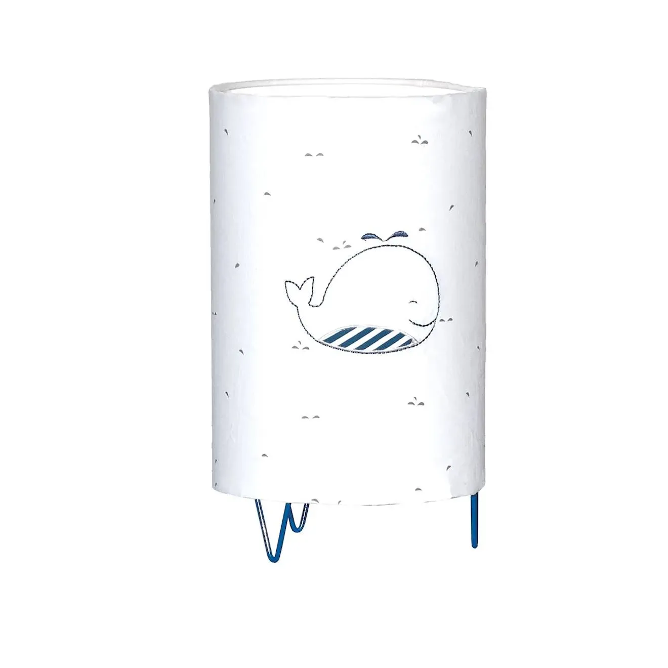 Illustration numéro 2 du produit Luminaire En Coton - Blue Baleine Blanc