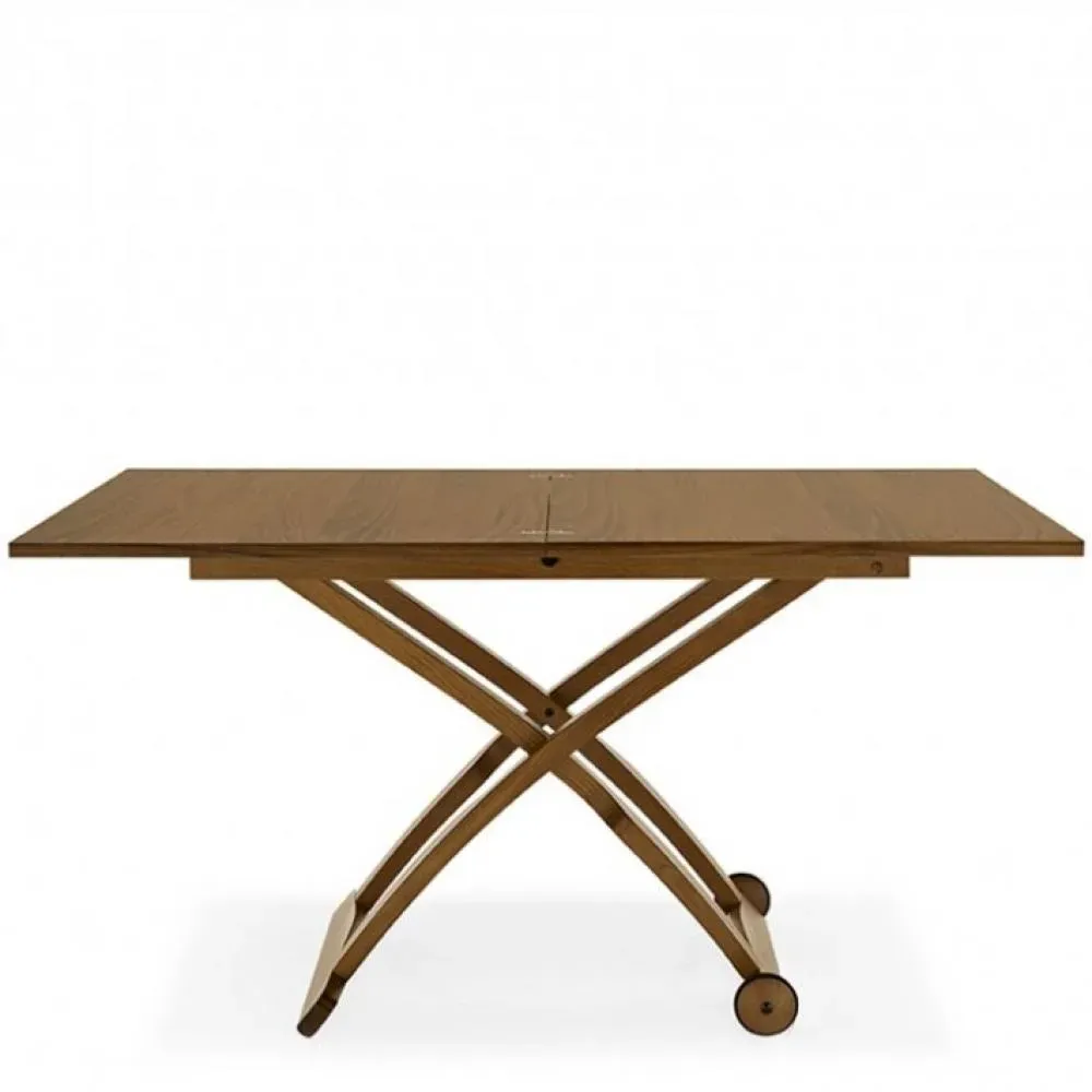 Illustration numéro 3 du produit Table basse relevable extensible italienne MASCOTTE  noyer 105 x 70/140 cm