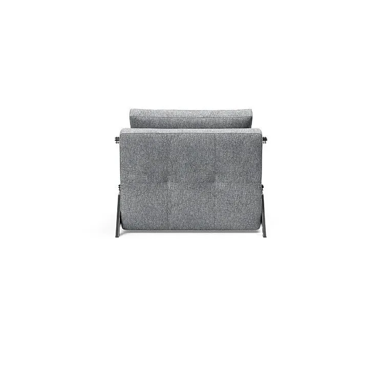 Illustration numéro 3 du produit INNOVATION LIVING  Fauteuil design SOFABED CUBED 02 CHROME Twist Granite convertible lit 200x90 cm