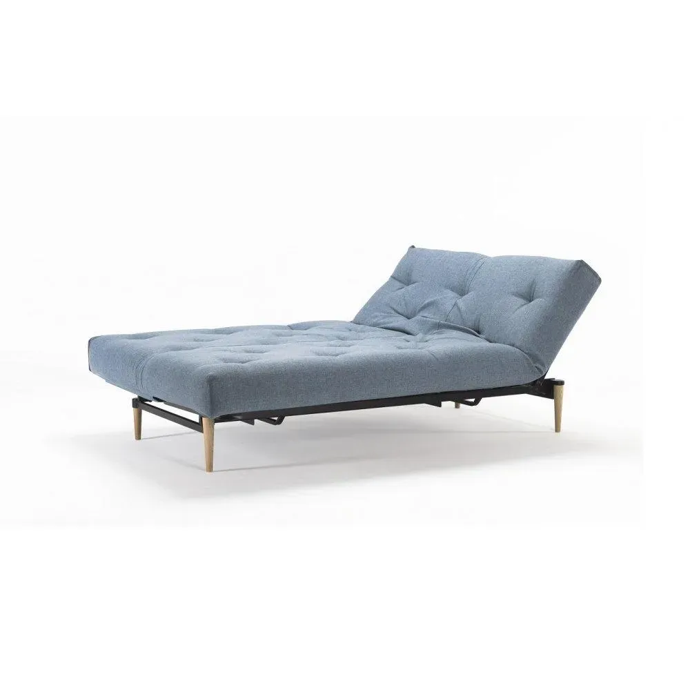 Illustration numéro 3 du produit INNOVATION LIVING  Canapé clic-clac convertible COLPUS lit 140*200 capitonné tissu Mixed Dance Light Blue