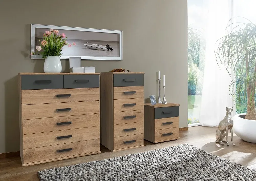 Illustration numéro 3 du produit Commode industriel GALWAY chêne