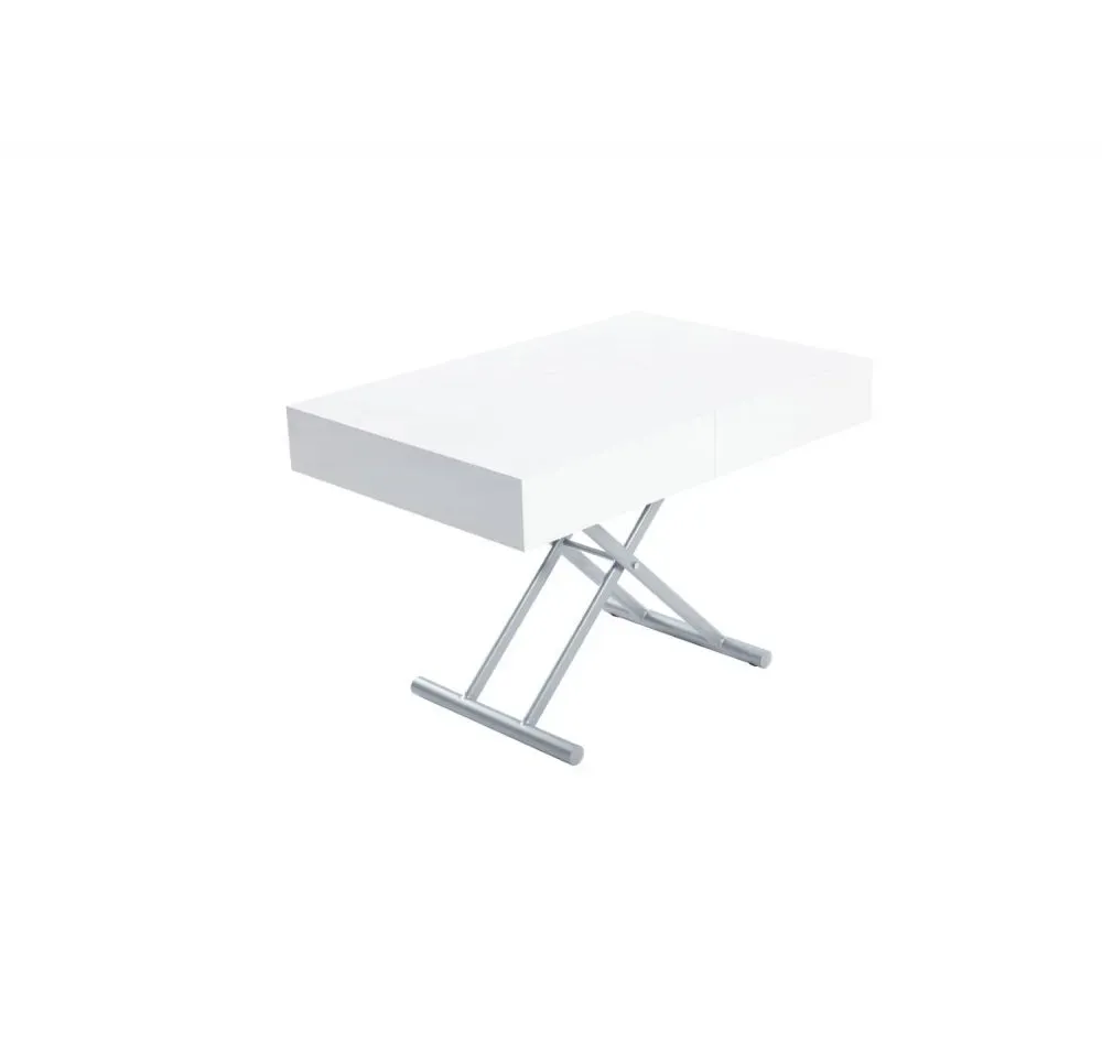 Illustration numéro 3 du produit Table relevable extensible HARIE laquée blanc