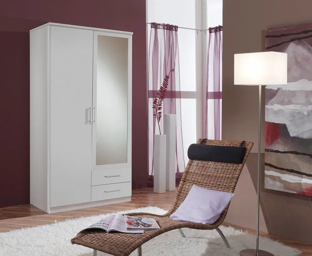 Illustration numéro 3 du produit Composition d'angle rangement dressing DORVAL blanc 216 x 260 cm