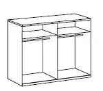 Illustration numéro 3 du produit Armoire PARINI portes coulissantes blanc 225cm