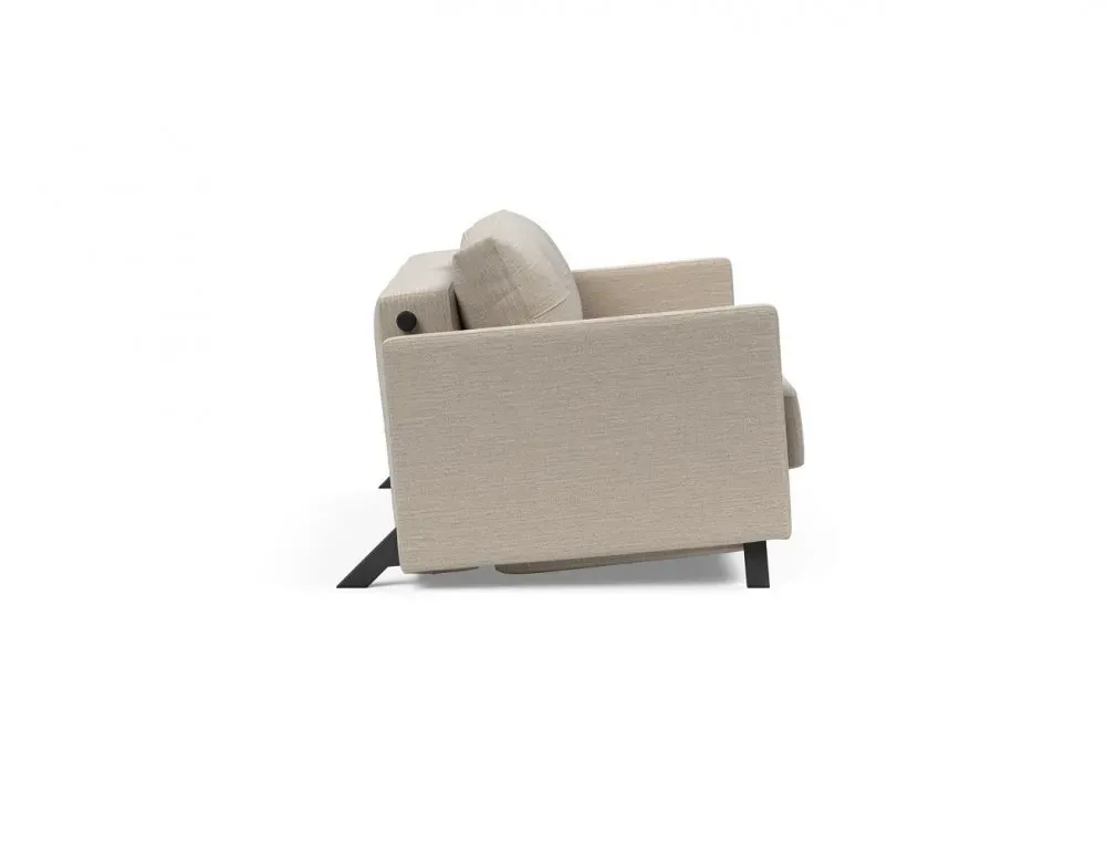 Illustration numéro 3 du produit INNOVATION LIVING  Canapé design CUBED 02 ARMS convertible lit 200x140 cm tissu Blida Sand Grey