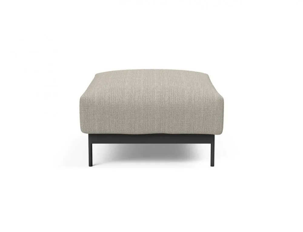 Illustration numéro 3 du produit INNOVATION LIVING  Pouf design MALLOY pieds metal Tissu Kenya Gravel 75*100 cm