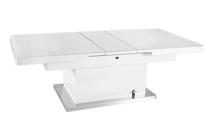 Illustration numéro 3 du produit Table basse relevable extensible JET SET blanc brillant
