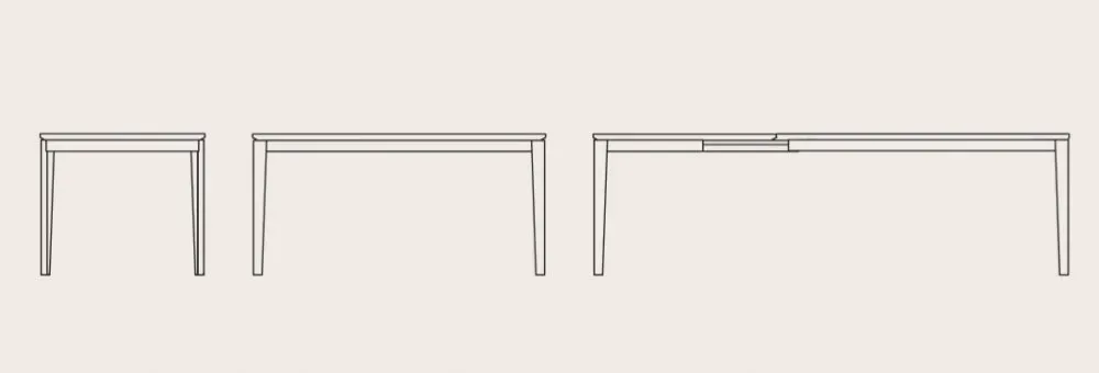 Illustration numéro 3 du produit Table extensible 8 couverts ARTIC 210 cm pieds métal noir plateau mélaminé Vésuve