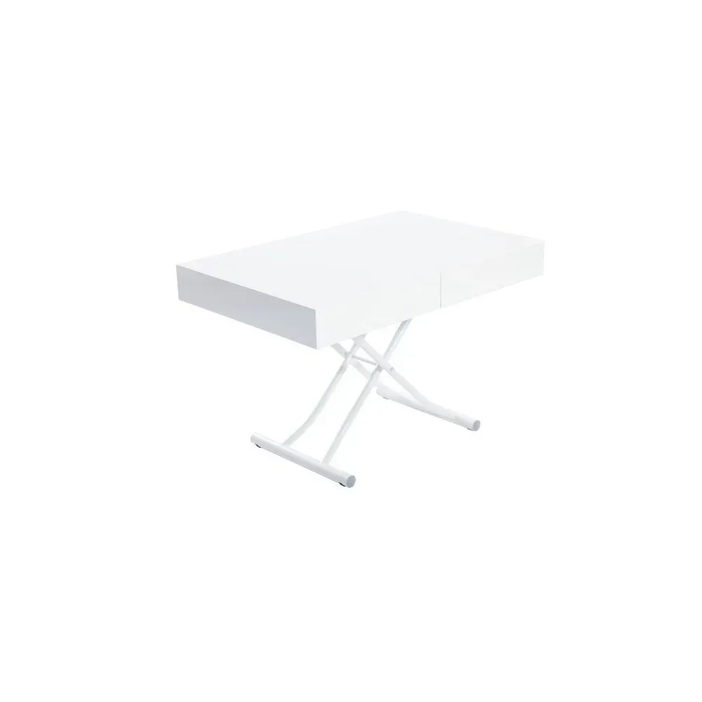 Illustration numéro 3 du produit Table basse relevable extensible ALBATROS design blanc brillant