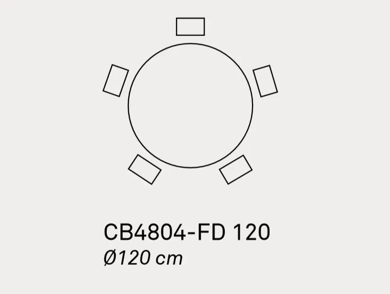 Illustration numéro 3 du produit Table repas rond 5 couverts DINE base métal plateau laqué blanc