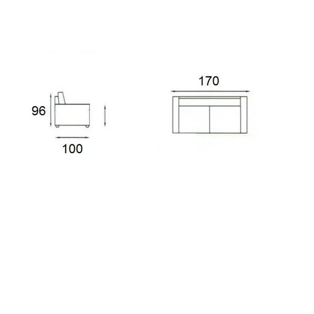 Illustration numéro 3 du produit Canapé fixe RUDY 2 places nabucka gris taupe