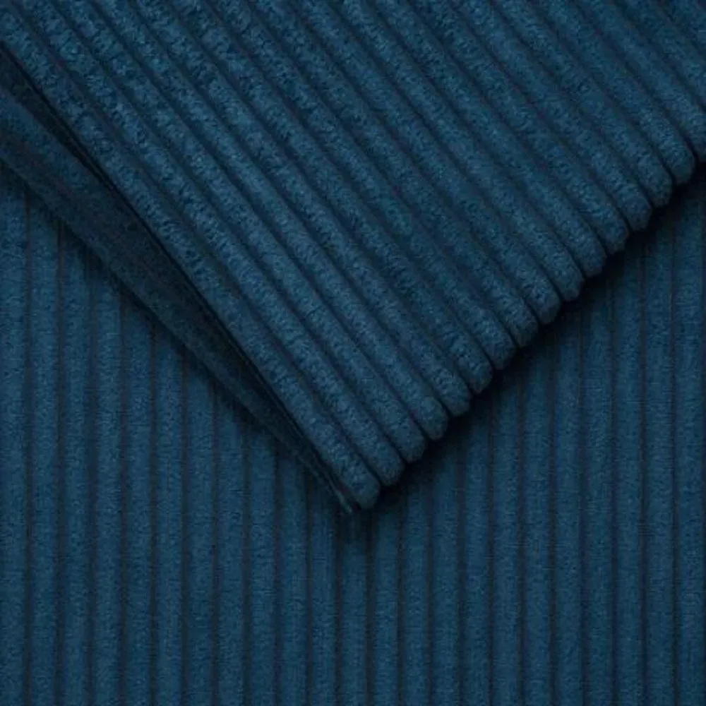 Illustration numéro 3 du produit Canapé fixe  3 places maxi IBIZA largeur 216 cm velours côtelé zoom bleu