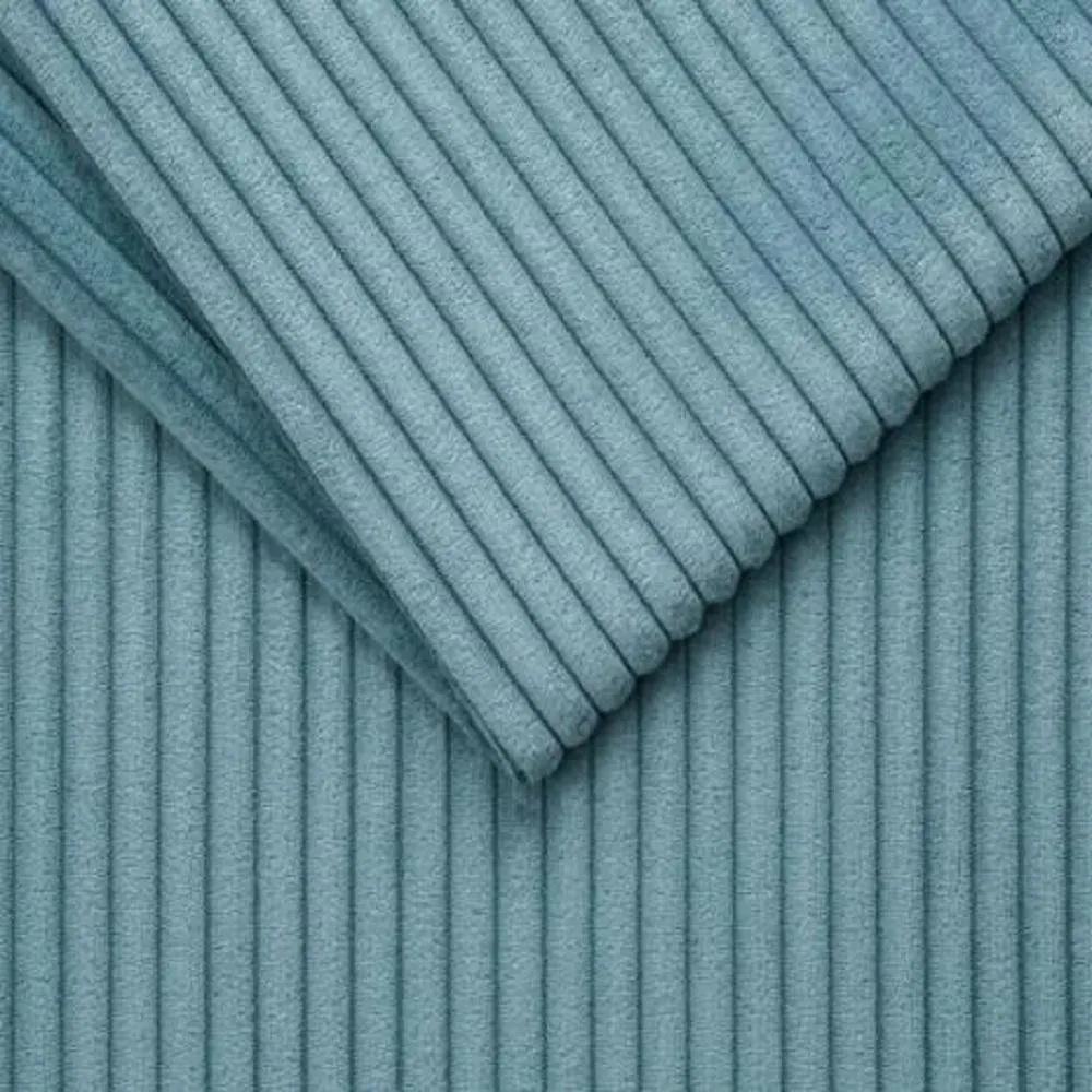 Illustration numéro 3 du produit Canapé fixe  3 places maxi IBIZA largeur 216 cm velours côtelé zoom bleu lagon