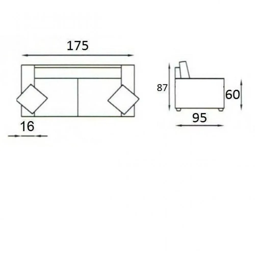Illustration numéro 3 du produit Canapé fixe DREAMER 2 places 175 cm bouclettes loop gris cendre