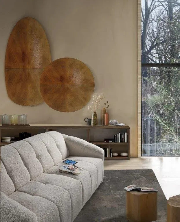 Illustration numéro 3 du produit Canapé 2 places  VIGO FIXE 187 cm bouclé beige