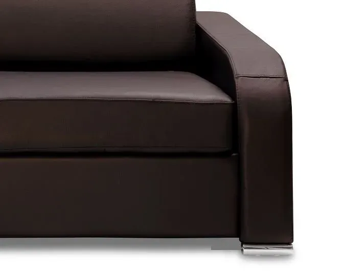 Illustration numéro 3 du produit Canapé fixe 3 places maxi SOFIA 215 cm cuir regent chocolat