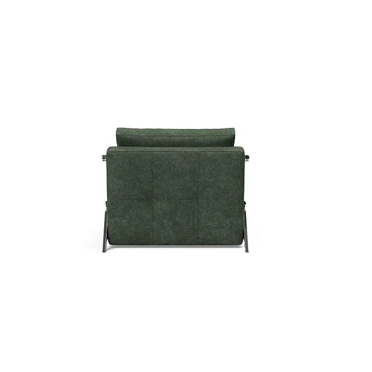 Illustration numéro 3 du produit INNOVATION LIVING  Fauteuil design SOFABED CUBED 02 CHROME Avella Pine Green convertible lit 200x90 cm