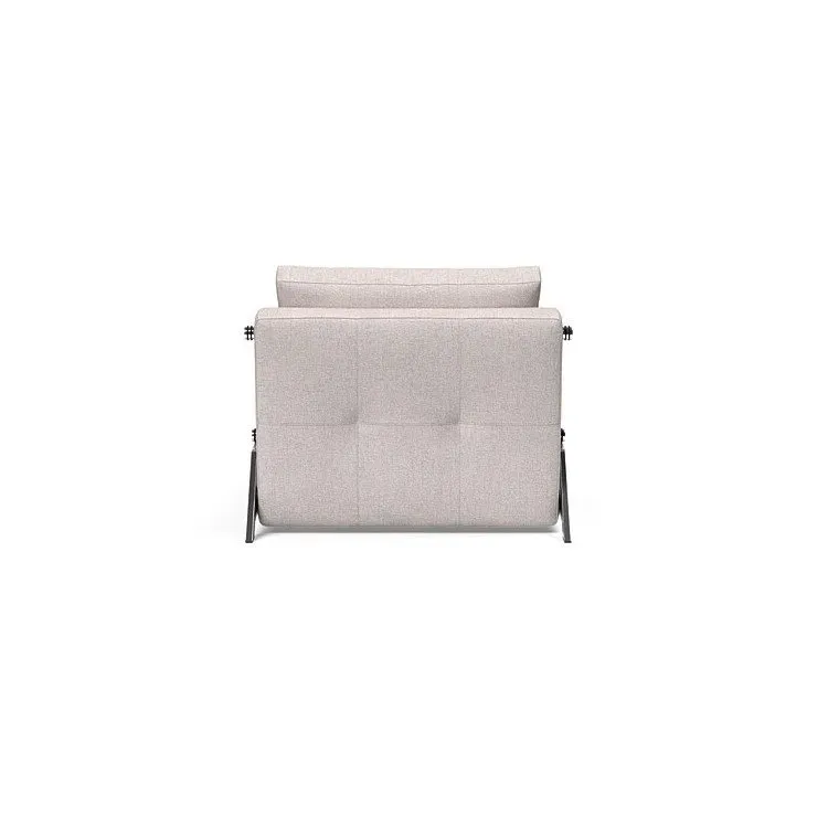 Illustration numéro 3 du produit INNOVATION LIVING  Fauteuil design SOFABED CUBED 02 CHROME Weda Sand convertible lit 200x90 cm