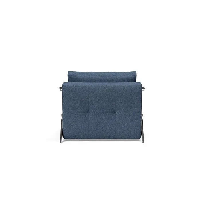 Illustration numéro 3 du produit INNOVATION LIVING  Fauteuil design SOFABED CUBED 02 CHROME Weda Blue convertible lit 200x90 cm