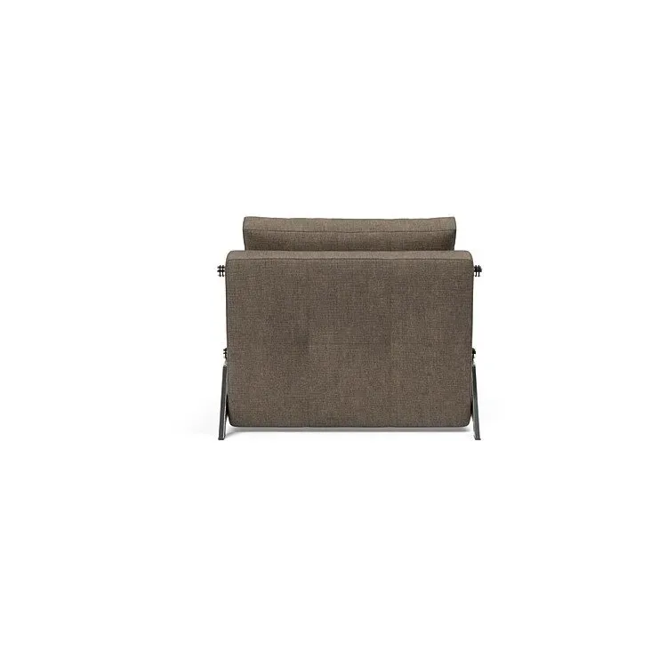 Illustration numéro 3 du produit INNOVATION LIVING  Fauteuil design SOFABED CUBED 02 CHROME Esina Cedar Brown convertible lit 200x90 cm