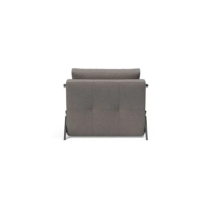 Illustration numéro 3 du produit INNOVATION LIVING  Fauteuil design SOFABED CUBED 02 CHROME Mixed Dance Grey convertible lit 200x90 cm