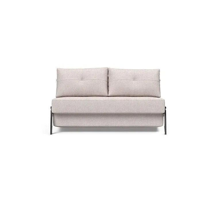 Illustration numéro 3 du produit INNOVATION LIVING  Canapé design CUBED 02 CHROME convertible 200x140 cm tissu Weda Sand