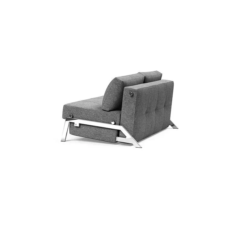 Illustration numéro 3 du produit INNOVATION LIVING  Canapé design CUBED 02 CHROME convertible 200x140 cm tissu Twist Charcoal