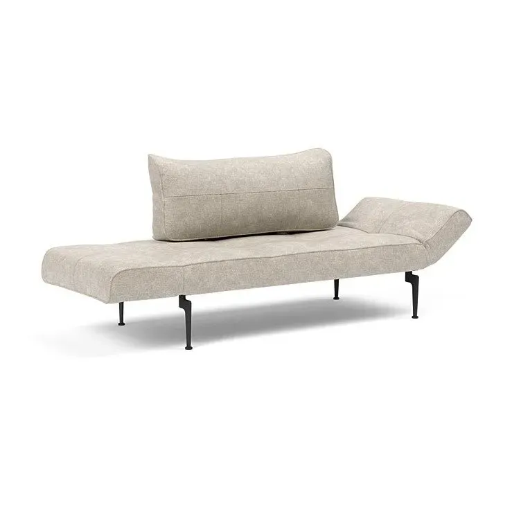 Illustration numéro 3 du produit Canape convertible lit  200x70 cm ZEAL LASER  piétements métallique tissu Avella Sand