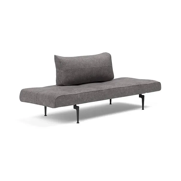 Illustration numéro 3 du produit Canape convertible lit  200x70 cm ZEAL LASER  piétement métallique tissu Avella Warm Grey