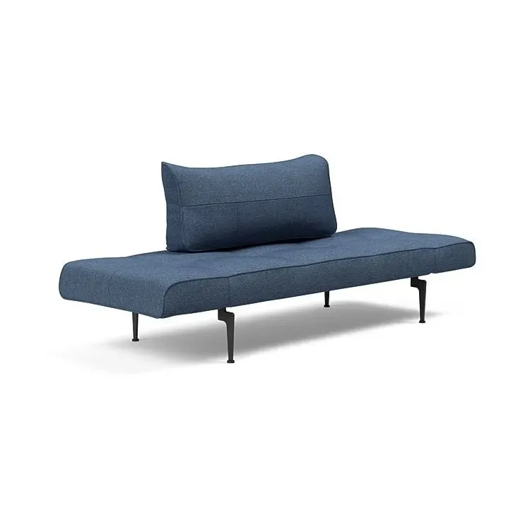 Illustration numéro 3 du produit Canape convertible lit  200x70 cm ZEAL LASER  piétement métallique tissu Weda Blue