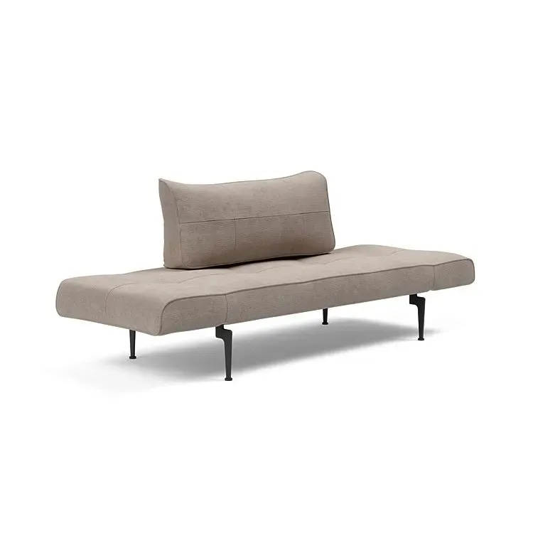 Illustration numéro 3 du produit Canape convertible lit  200x70 cm ZEAL LASER  piétement métallique tissu Cordufine Beige