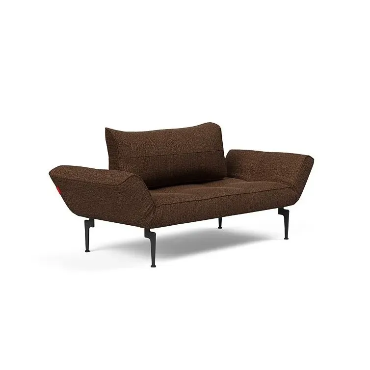 Illustration numéro 3 du produit Canape convertible lit  200x70 cm ZEAL LASER  piétement métallique tissu Taura Cappuccino