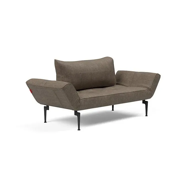 Illustration numéro 3 du produit Canape convertible lit  200x70 cm ZEAL LASER  piétement métallique tissu Esina Cedar Brown