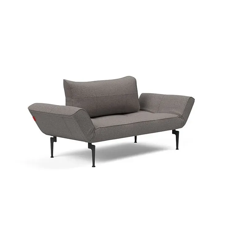 Illustration numéro 3 du produit Canape convertible lit  200x70 cm ZEAL LASER  piétement métallique tissu Mixed Dance Grey