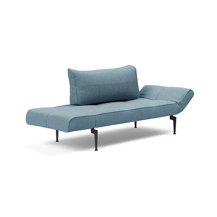 Illustration numéro 3 du produit Canape convertible lit  200x70 cm ZEAL LASER  piétement métallique tissu Mixed Dance Light Blue