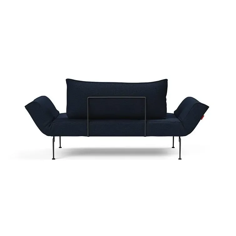 Illustration numéro 3 du produit Canape convertible lit  200x70 cm ZEAL LASER  piétement métallique tissu Mixed Dance Blue