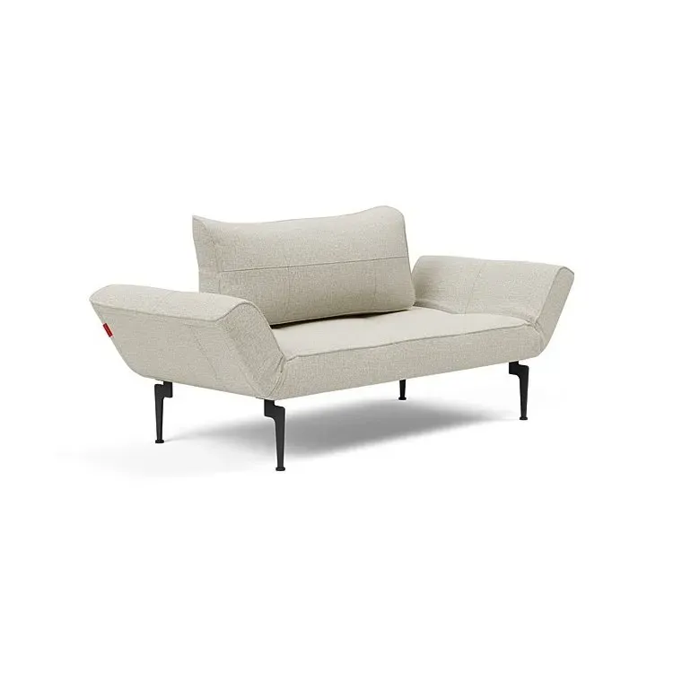 Illustration numéro 3 du produit Canape convertible lit  200x70 cm ZEAL LASER  piétement métallique tissu Mixed Dance Natural