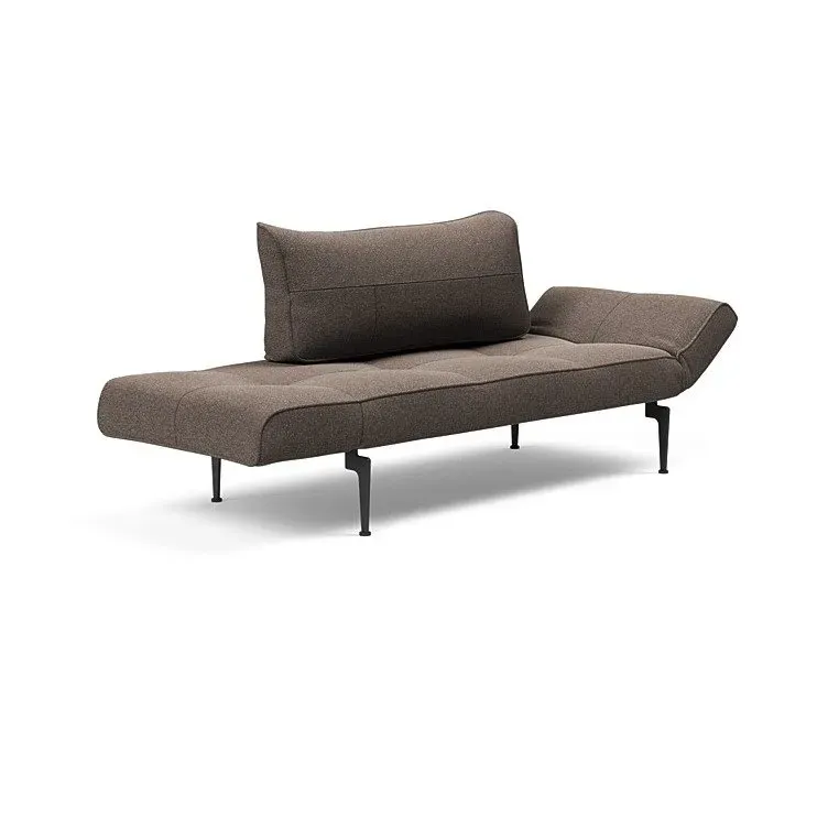 Illustration numéro 3 du produit Canape convertible lit  200x70 cm ZEAL LASER  piétement métallique tissu Bouclé Taupe