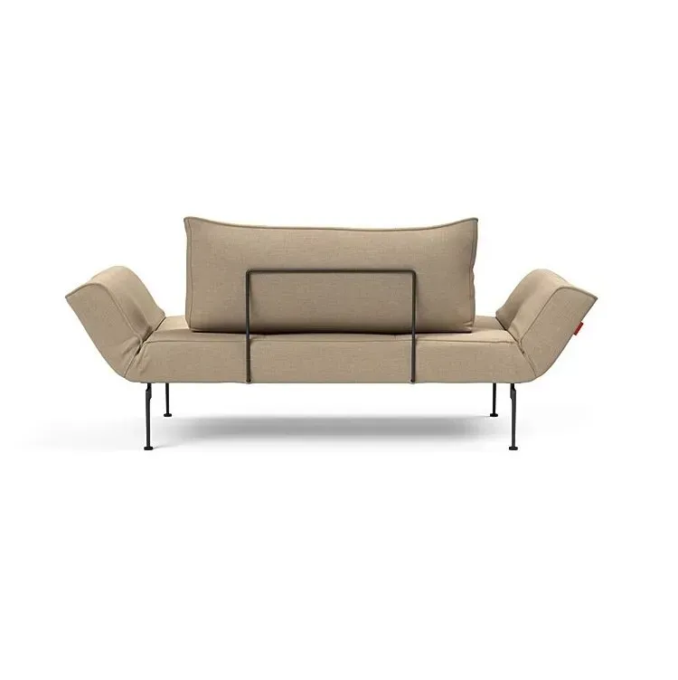 Illustration numéro 3 du produit Canape convertible lit  200x70 cm ZEAL LASER  piétement métallique tissu Phobos Mocha