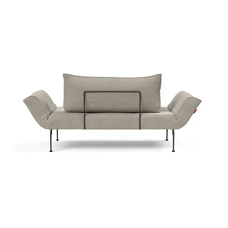 Illustration numéro 3 du produit Canape convertible lit  200x70 cm ZEAL LASER  piétement métallique tissu Kenya Gravel