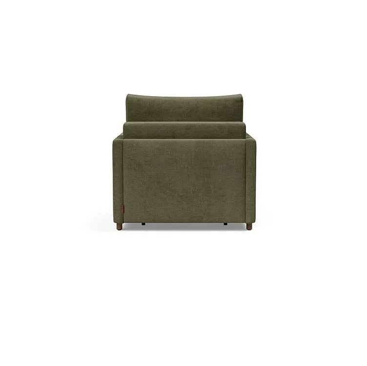 Illustration numéro 3 du produit INNOVATION LIVING  Fauteuil NEAH SLIM convertible 80x195 tissu Cordufine Pine Green